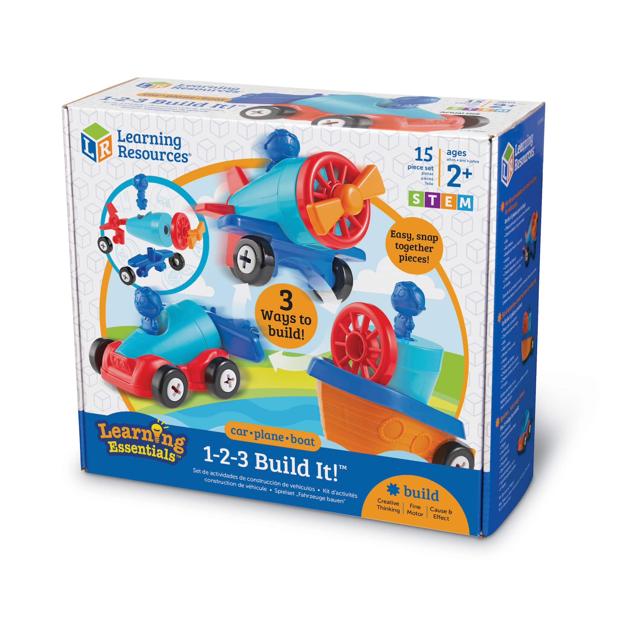 Learning Essentials - 1-2-3 Build It! Car-Plane-Boat